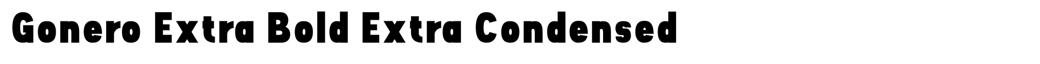 Gonero Extra Bold Extra Condensed image